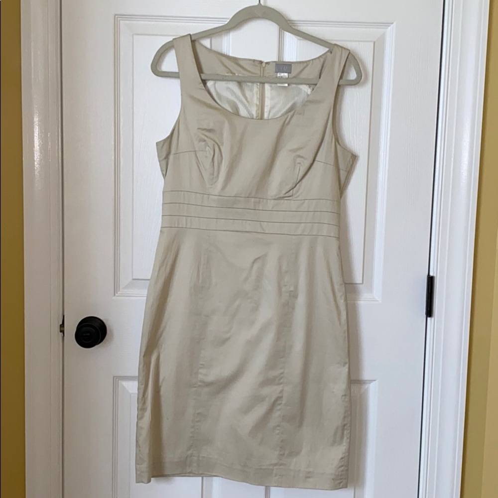 Cream sheath dress